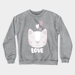 Love Cute Cat Crewneck Sweatshirt